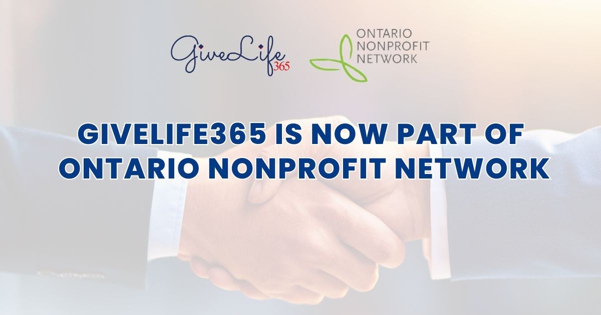Givelife365 joins Ontario Nonprofit Network